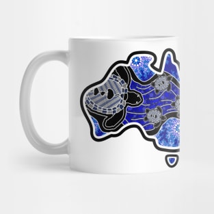 Aboriginal Map Turtles Mug